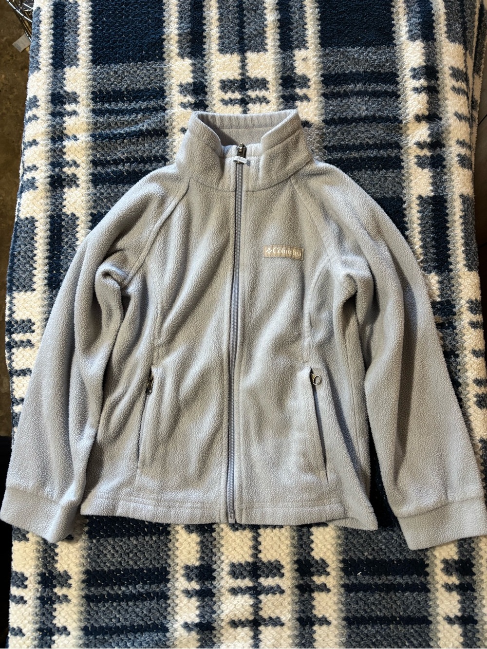 Columbia Kids Light Gray Full-Zip Fleece Jacket